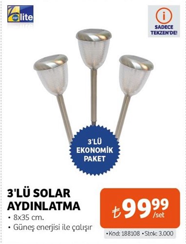 Zen Home 3'lü Solar Aydınlatma image