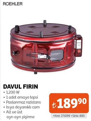 Roehler Davul Fırın 1200 W image