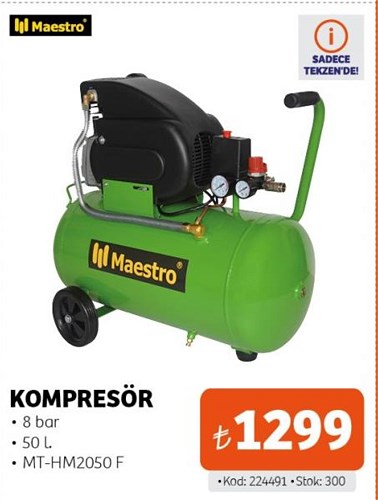 Maestro Kompresör 8 Bar  MT-HM2050 F image