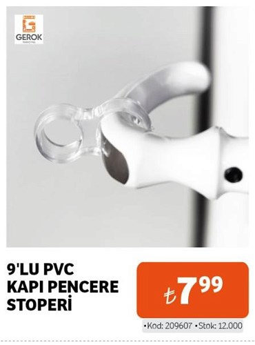 Gerok 9'lu Pvc Kapı Pencere Stoperi image