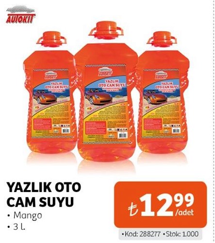 Autokit Yazlık Oto Cam Suyu Mango 3 l image