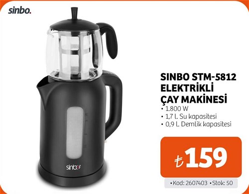 Sinbo STM-5812 Elektrikli Çay Makinesi 1800 W image