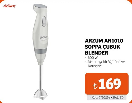 Arzum AR1010 Soppa Çubuk Blender 600 W image