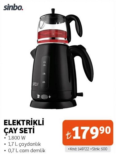 Sinbo Elektrikli Çay Seti 1800 W image