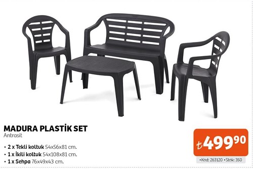 Madura Plastik Set Antrasit image