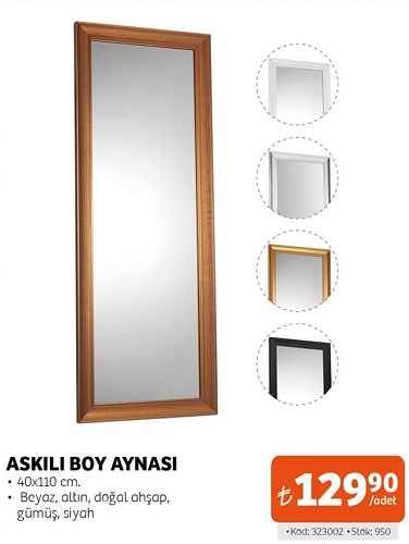 Askılı Boy Aynası 40x110 cm image