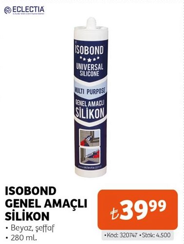 Eclectia Isobond Genel Amaçlı Silikon 280 ml image