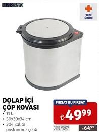 Alper Banyo Dolap İçi Çöp Kovası 11 L image