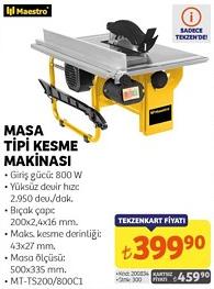 Maestro Masa Tipi Kesme Makinası MT-TS200/800C1 image