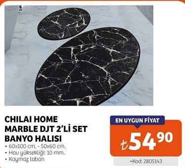 Chilai Home Marble DJT 2'li Set Banyo Halısı image