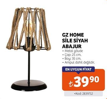 GZ Home Sile Siyah Abajur image