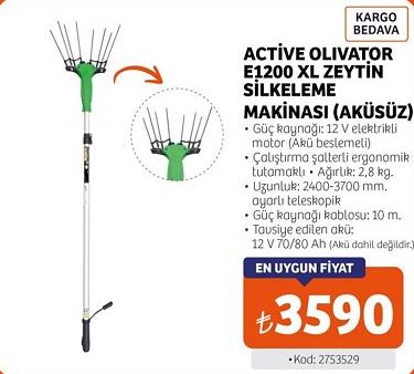 Active Olivator E1200 XL Zeytin Silkeleme Makinası (Aküsüz) image