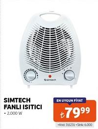 Simtech Fanlı Isıtıcı 2.000 W image