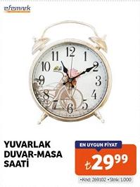 Efemark Yuvarlak Duvar-Masa Saati image