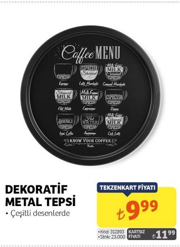 Dekoratif Metal Tepsi image