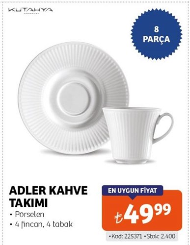 Kütahya Porselen Adler Kahve Takımı 8 Parça image