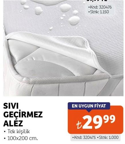 Zen Home Sıvı Geçirmez Alez Tek Kişilik 100x200 cm image