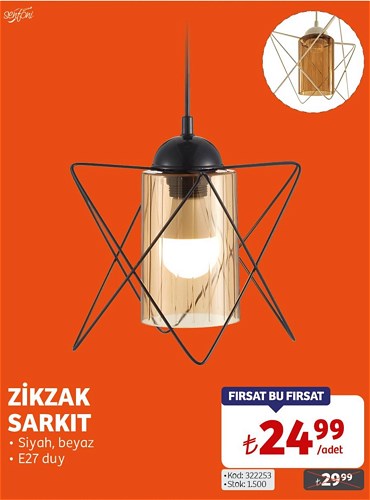 Senfoni Zikzak Sarkıt Siyah/Beyaz image