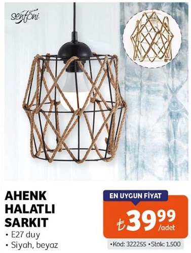 Senfoni Ahenk Halatlı Sarkıt Siyah/Beyaz image