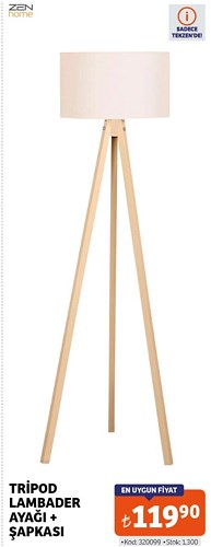 Zen Home Tripod Lambader Ayağı+Şapkası image