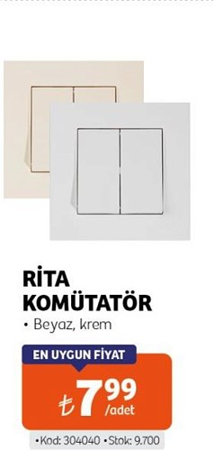 Mutlusan Rita Komütatör Beyaz/Krem image