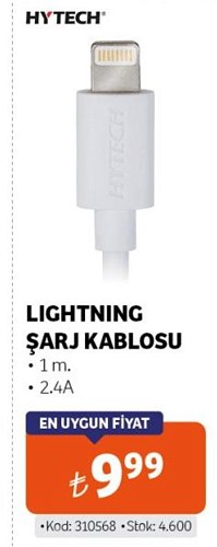 Hytech Lightning Şarj Kablosu 1 m image