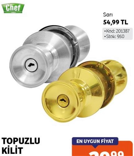 Chef Topuzlu Kilit Sarı image