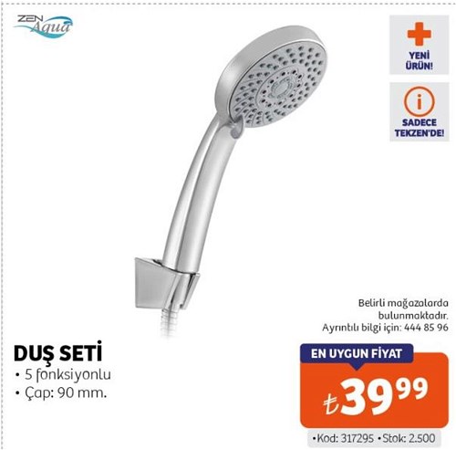 Tekzen Aqua Duş Seti 5 Fonksiyonlu image