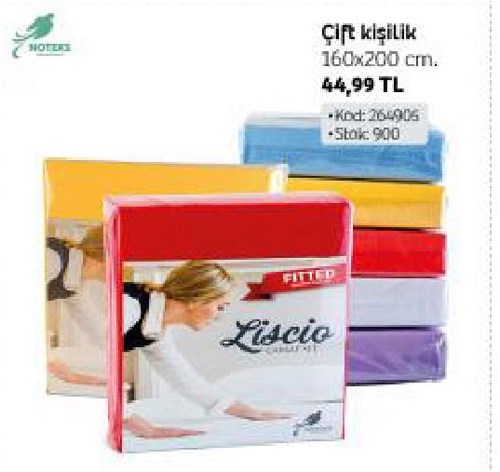 Noteks Ranforce Lastikli Çarşaf Çift Kişilik image