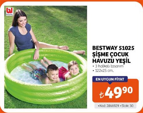 Bestway 51025 Şişme Çocuk Havuzu Yeşil image