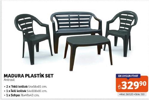 Madura Plastik Set Antrasit image