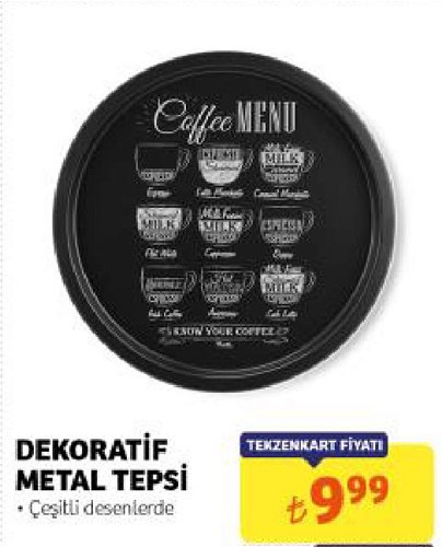 Dekoratif Metal Tepsi image