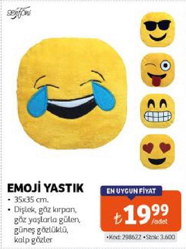 Senfoni Emoji Yastık image