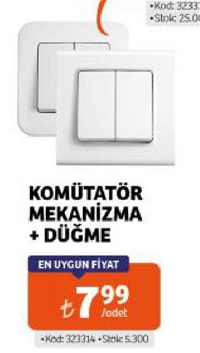 Viko Komütatör Mekanizma+Düğme image