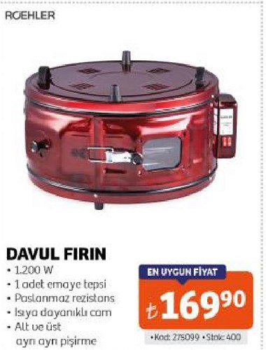 Roehler Davul Fırın 1200 W image