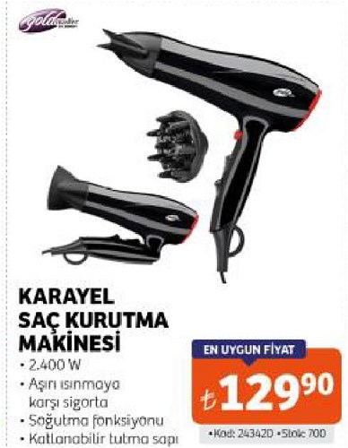 Goldmaster Karayel Saç Kurutma Makinesi 2400 W image