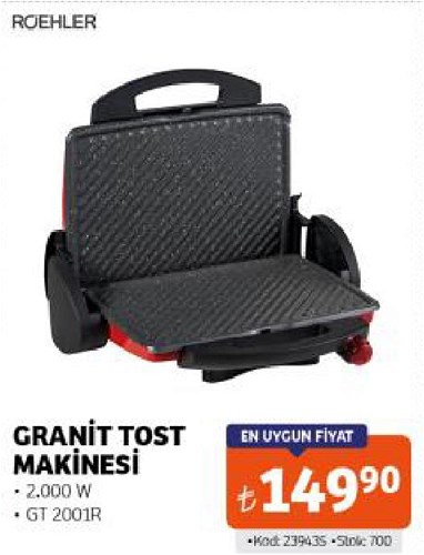 Roehler GT 2001R Granit Tost Makinesi 2000 W image