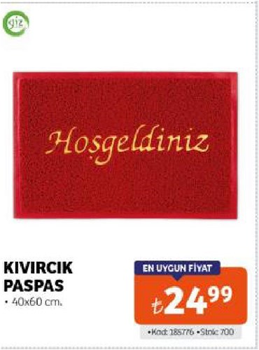 Giz Home Kıvırcık Paspas 40x60 cm image