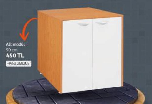Karen Çamaşır Makinesi Dolabı Alt Modül 90 cm image