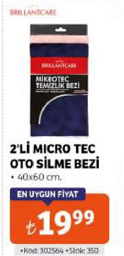 Brillantcare 2'li Micro Tec Oto Silme Bezi 40x60 cm image