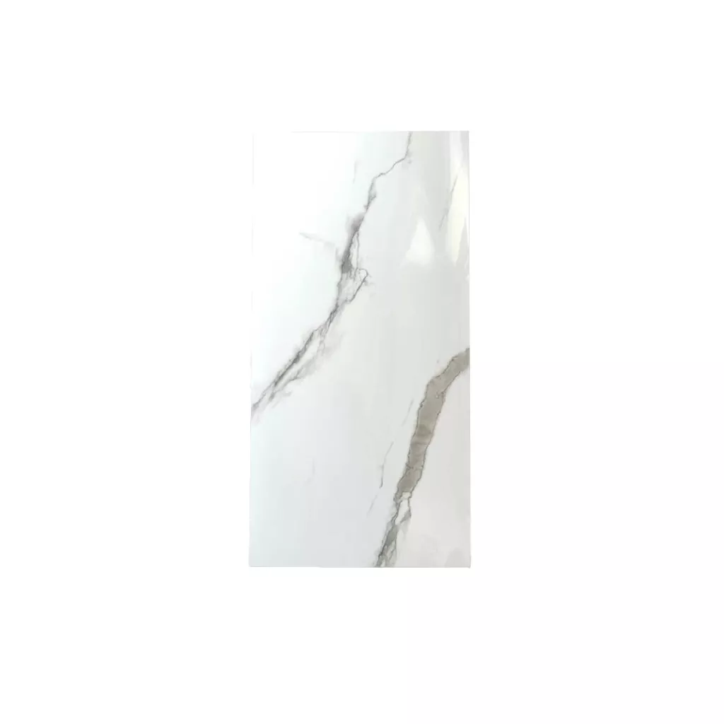 Dalle alternative en marbre - Blanc avec une ligne grise