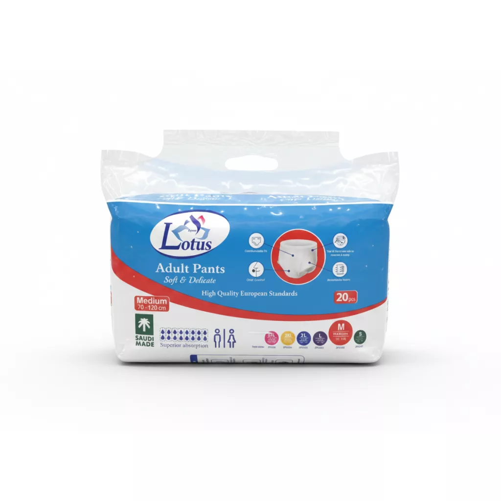 Pampers seluar untuk orang tua Bunga Teratai - M - 4*20
