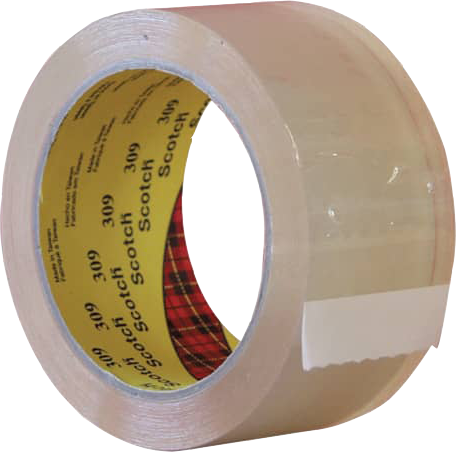 SCOTCH Ruban d'emballage PVC discrètement transparent 50mm x 66m