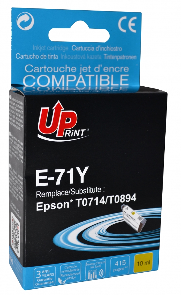 Cartouche PREMIUM compatible EPSON T0714 XL jaune