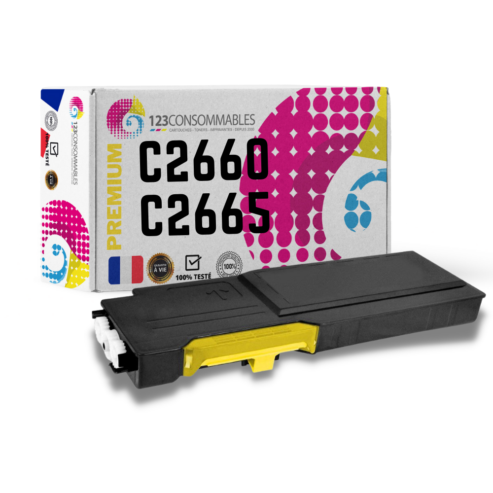 Toner compatible avec DELL 593-BBBR jaune