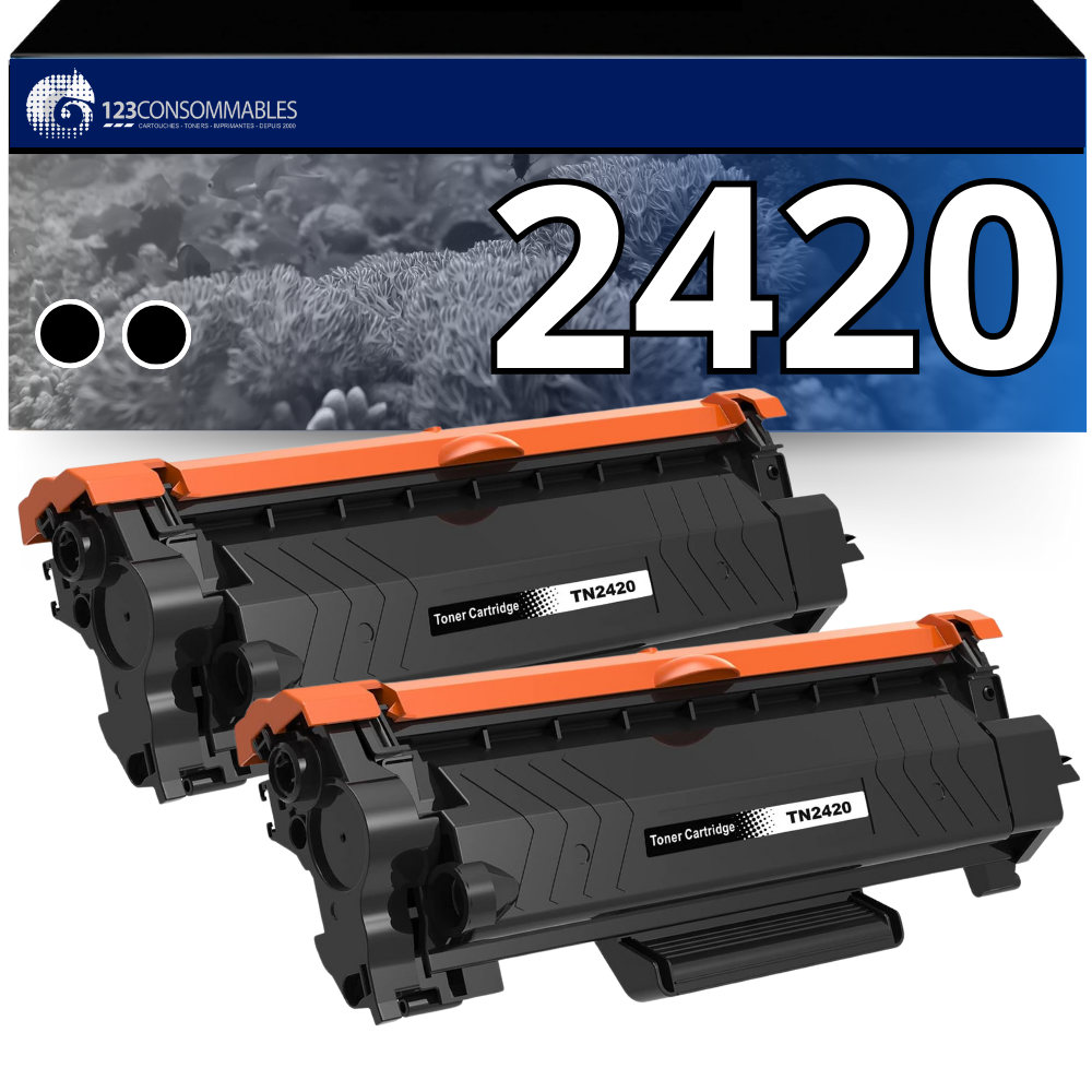 MyPack 2 toners compatibles BROTHER TN-2420 noir