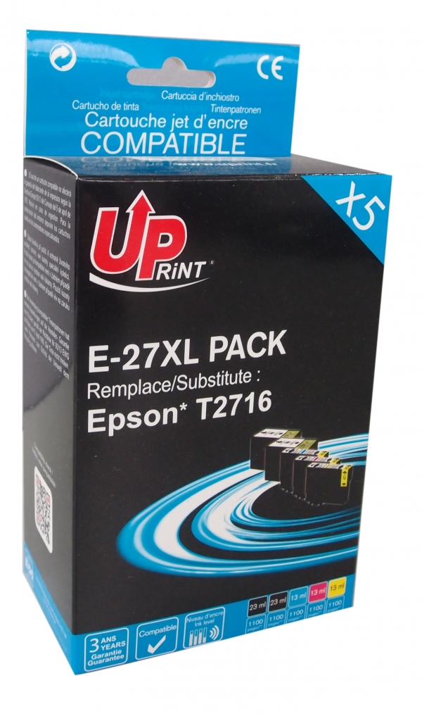 Pack PREMIUM compatible EPSON T27XL, 5 cartouches