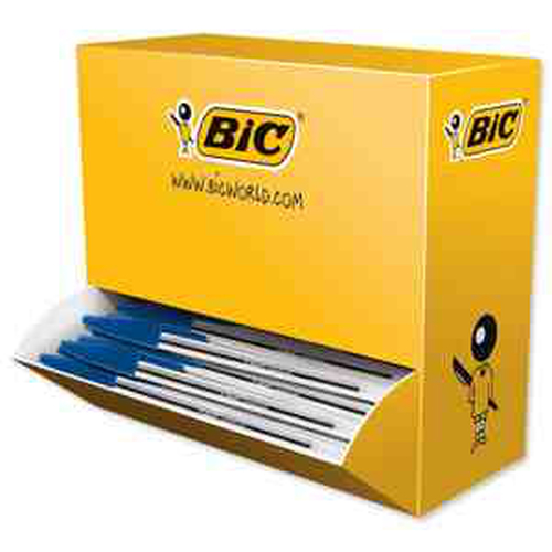 Bic boite de 100 stylos bleus