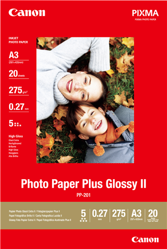 Canon Papier photo Plus Glossy II PP-201 A3 - 20 feuilles