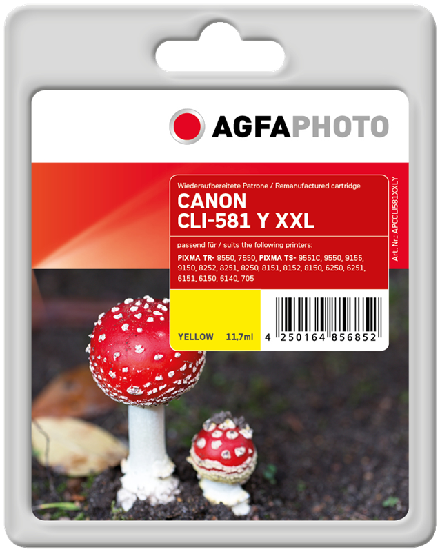 Compatible avec Canon CLI-581y XXL (1997C001) Agfa Photo APCCLI581XXLY Cartouche d'encre Jaune